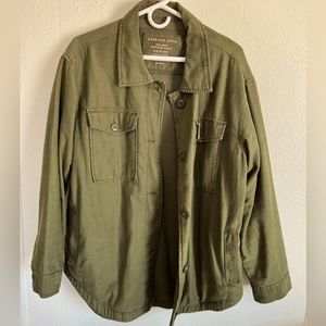 American eagle green blazer. Medium, fits like a L/XL. Fits comfortably